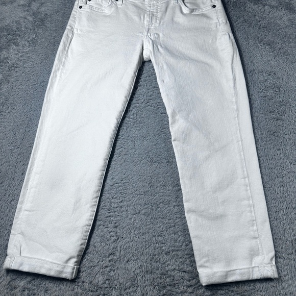 7 For All‎ Mankind White skinny crop&roll white Jeans - Picture 1 of 8